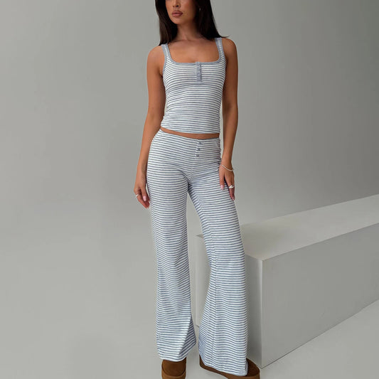 Low Waist Pants Crop Tank Top