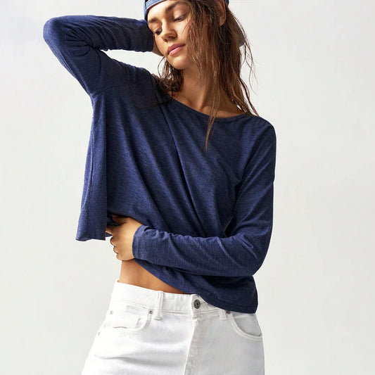 Backless Long-sleeve T-shirt