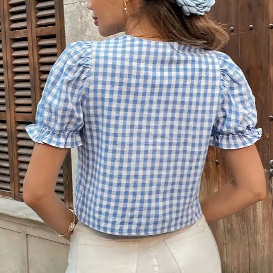 Front Tied Shirt Top