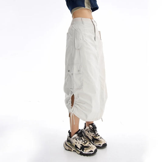 Cargo Straight Long Skirt