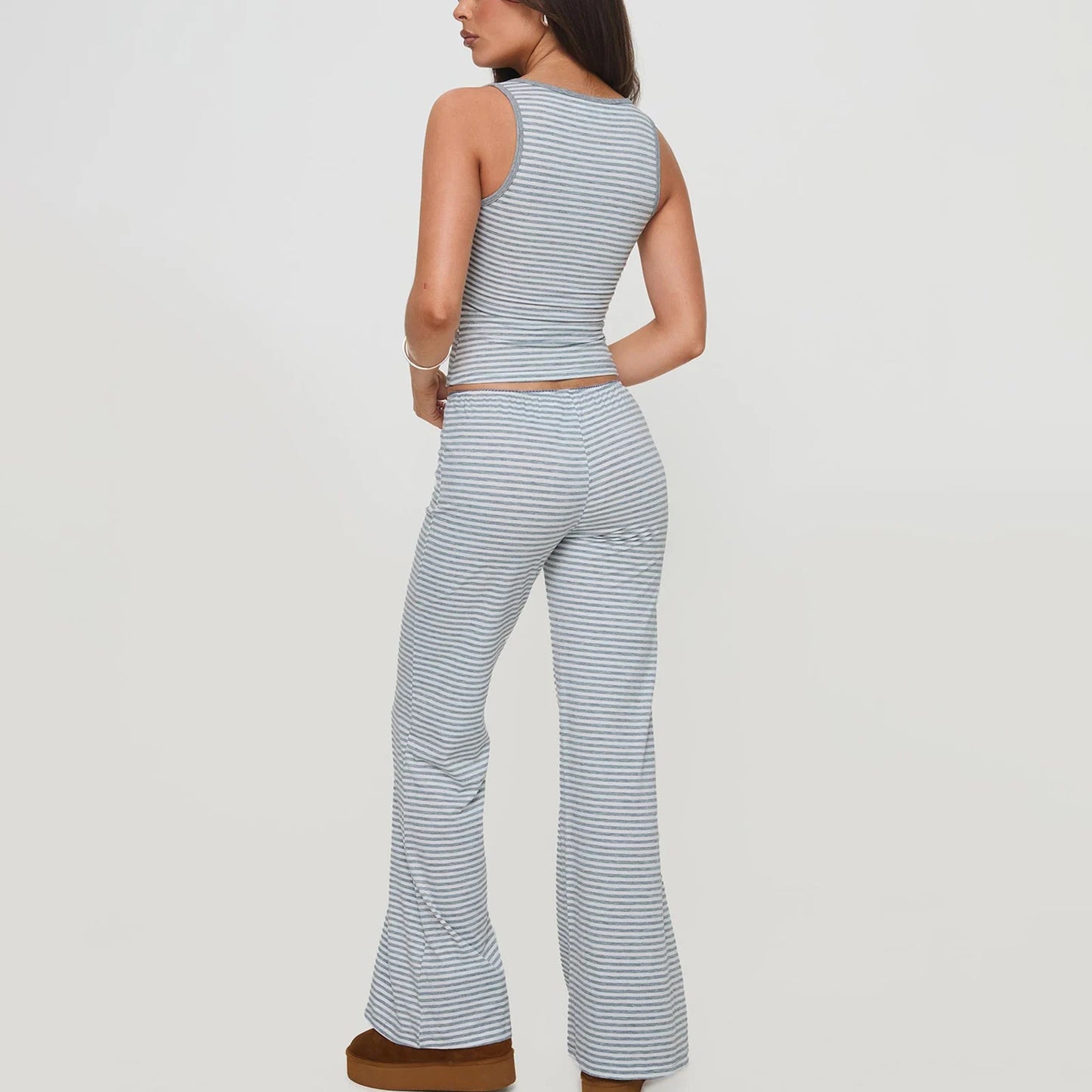 Low Waist Pants Crop Tank Top