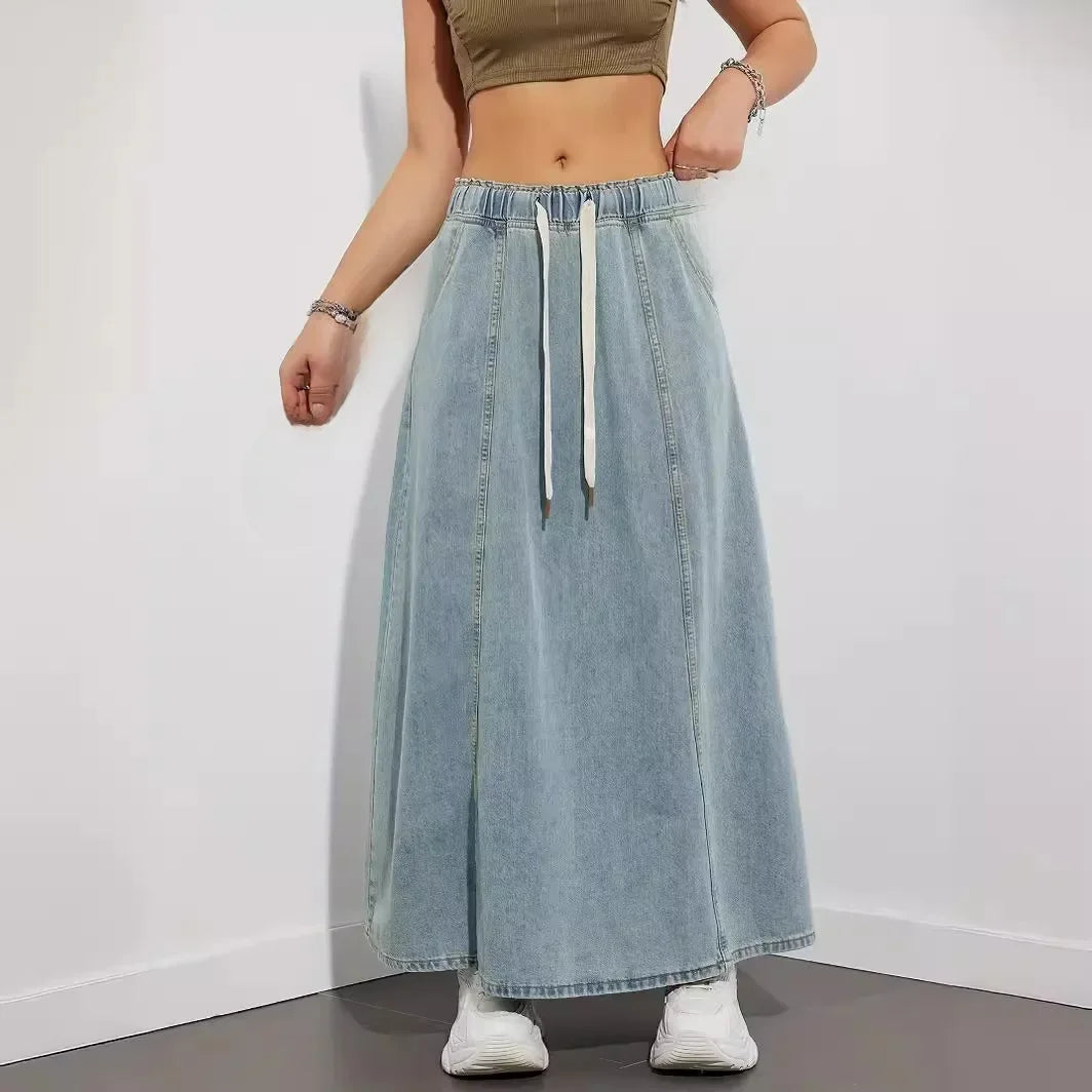 Denim  Maxi long jean Skirt