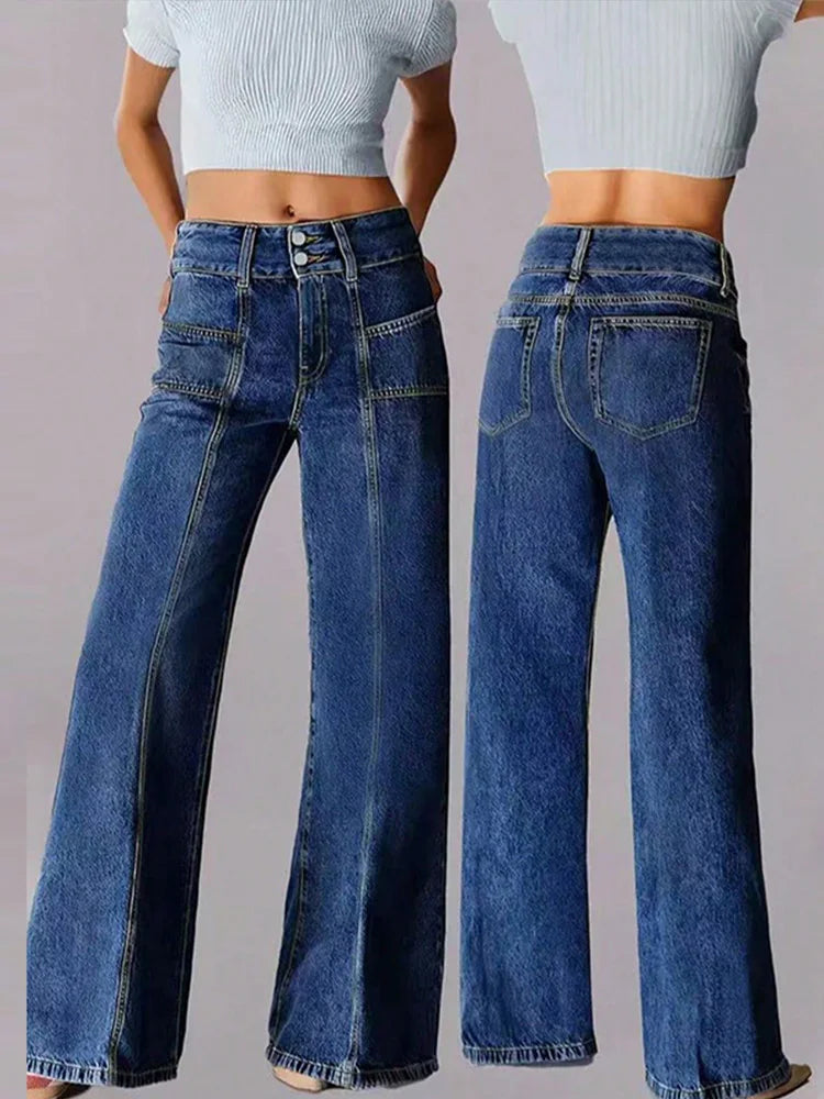 Wide Leg  Denim Jeans