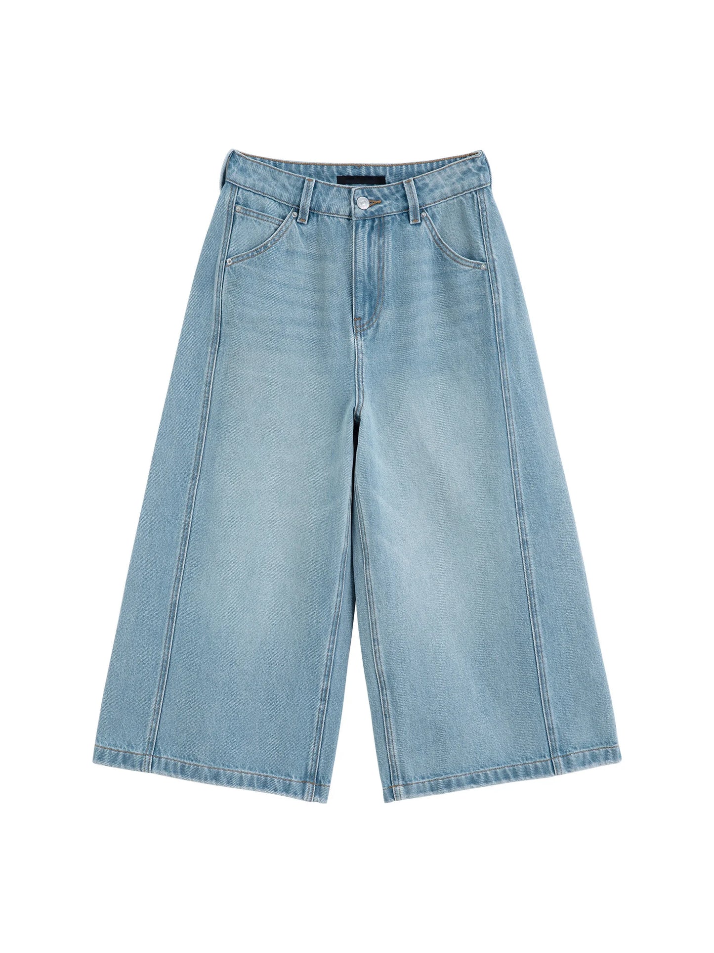 Wide-leg Mid-calf Jeans