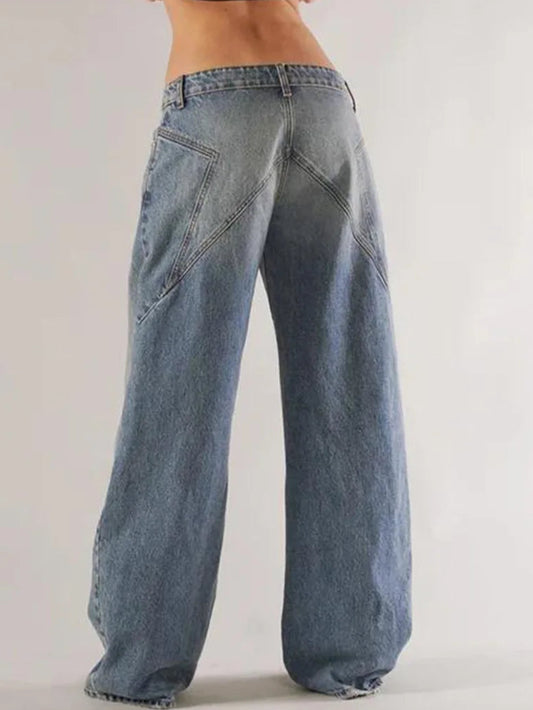 Low Rise Wide Leg Denim jeans
