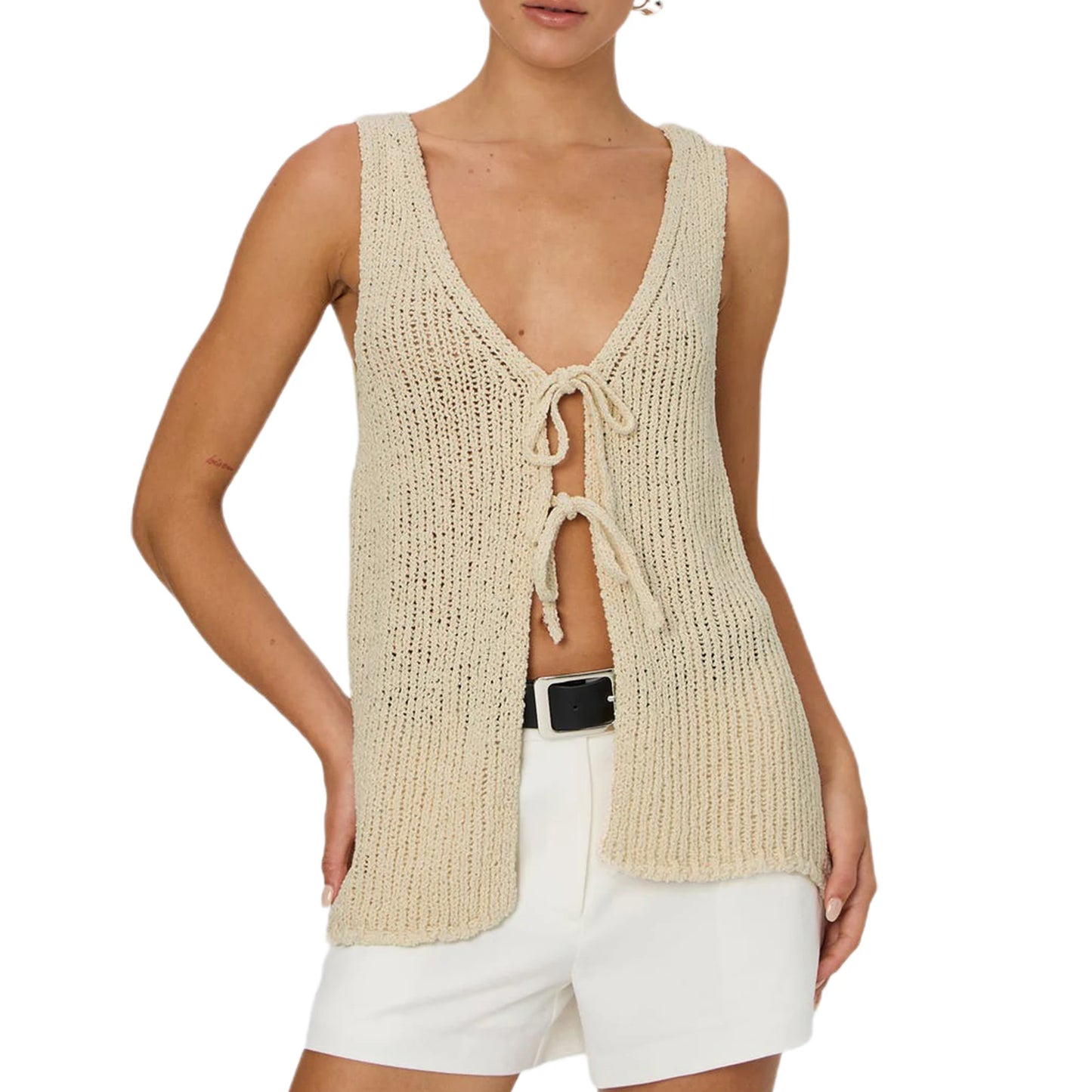 Sleeveless Knitted Tank Tops