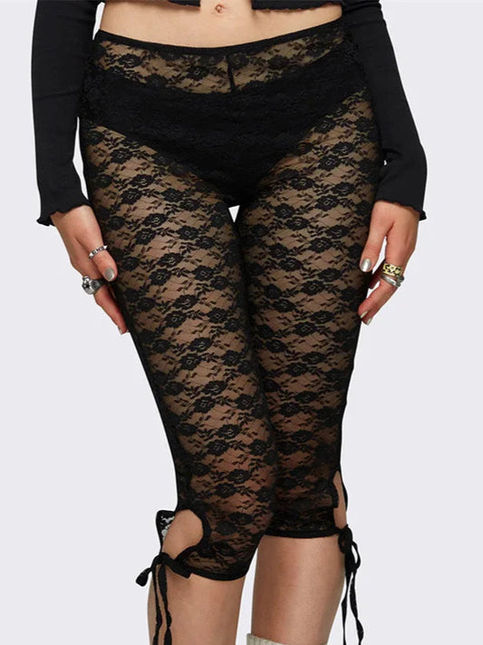 See-Through Lace shorts