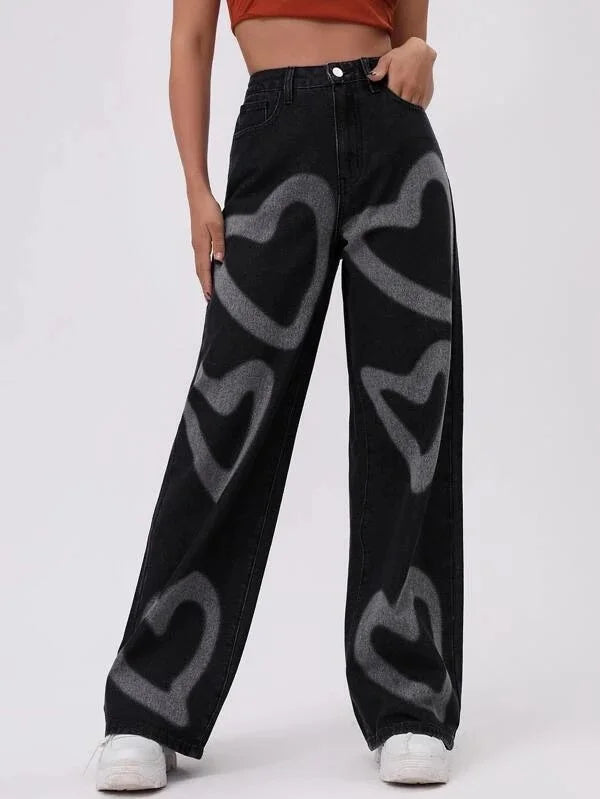 High Waist Wide Leg Jeans