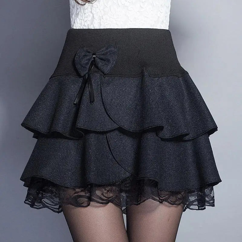 Flower Bow Mini Skirts