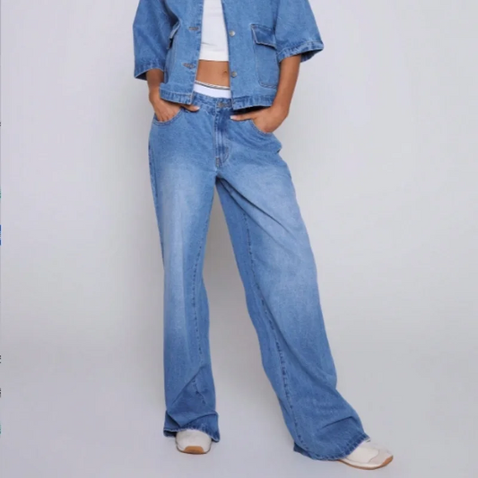 wide leg Denim jeans