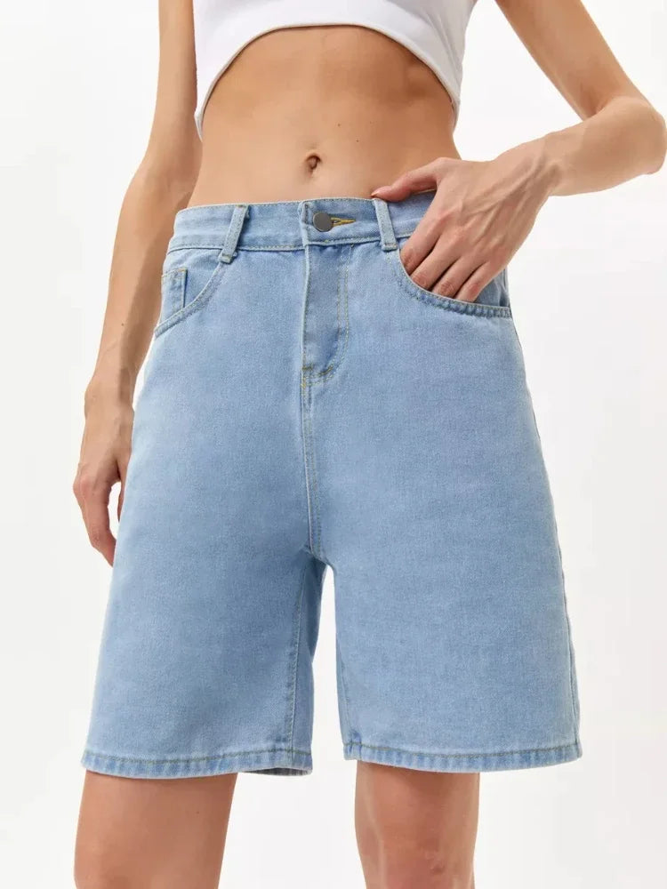 High Waist Denim Shorts