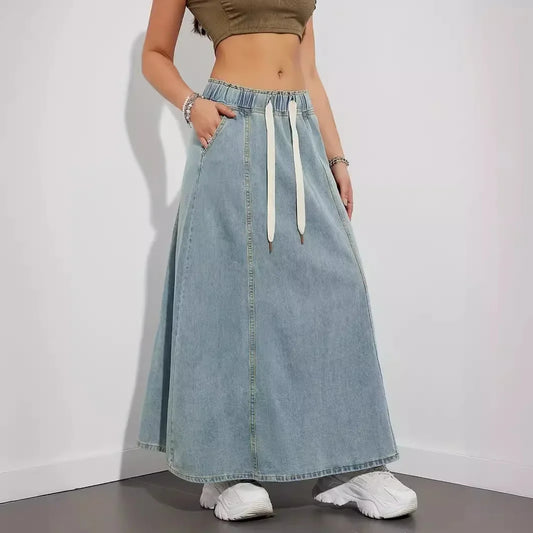 Denim  Maxi long jean Skirt