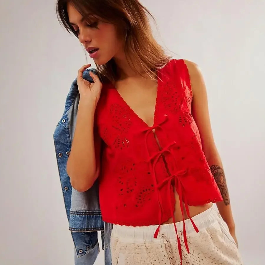 Embroidered Tank Top