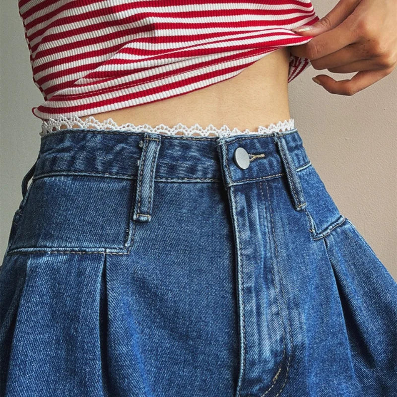 High Waist Denim Shorts