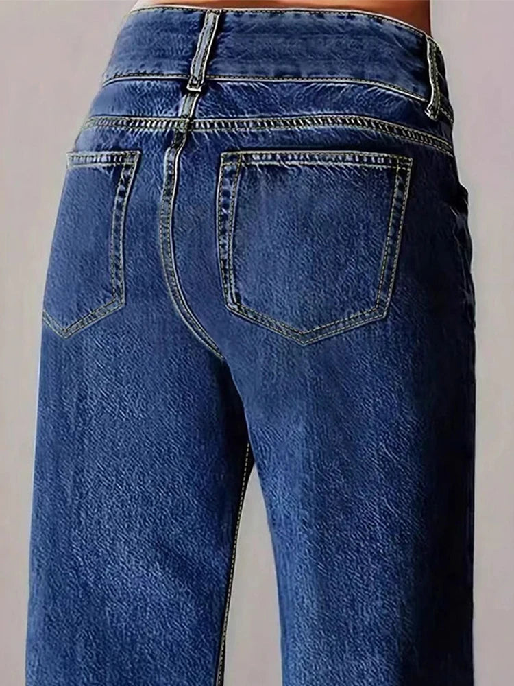 Wide Leg  Denim Jeans