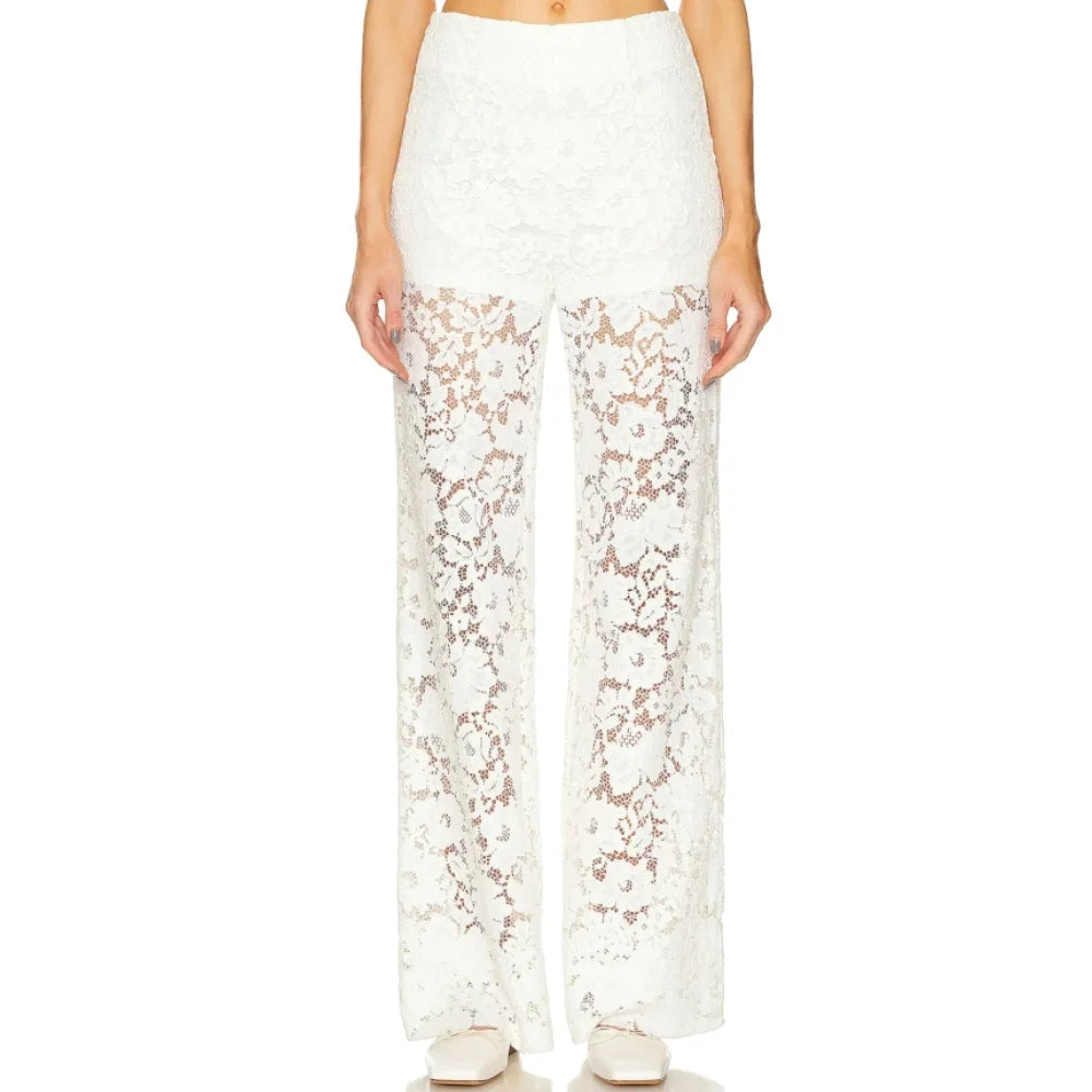 Lace Flare See Through pants