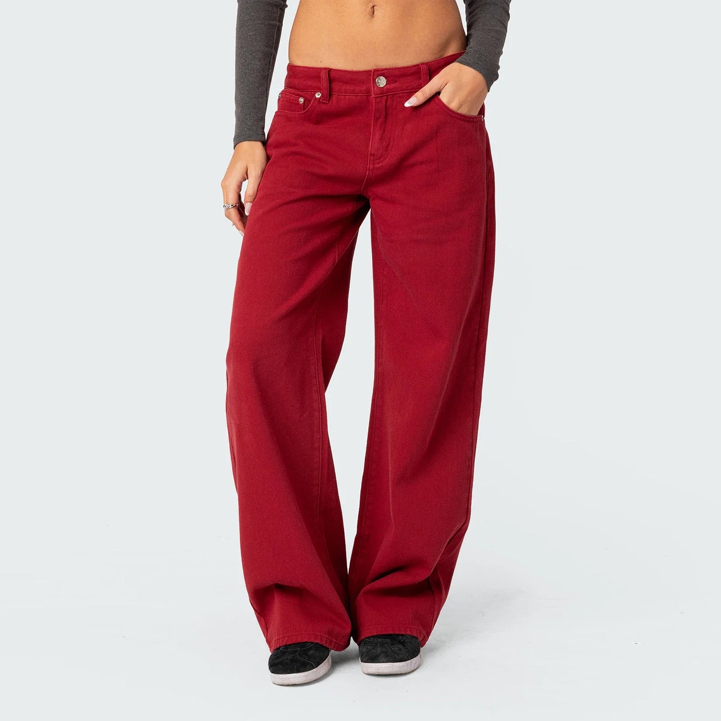 Boyfriend Wide Leg Denim Jeans