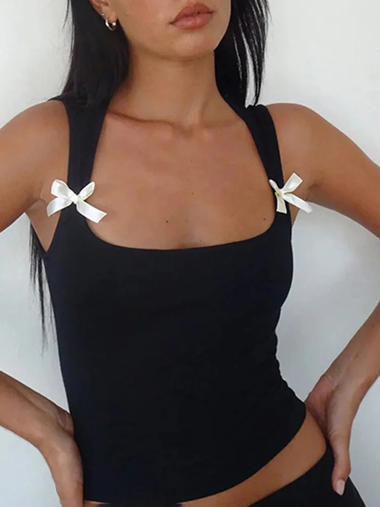 Low Cut Crop Tank Tops