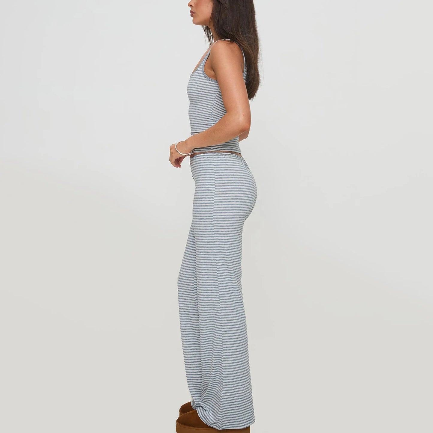 Low Waist Pants Crop Tank Top