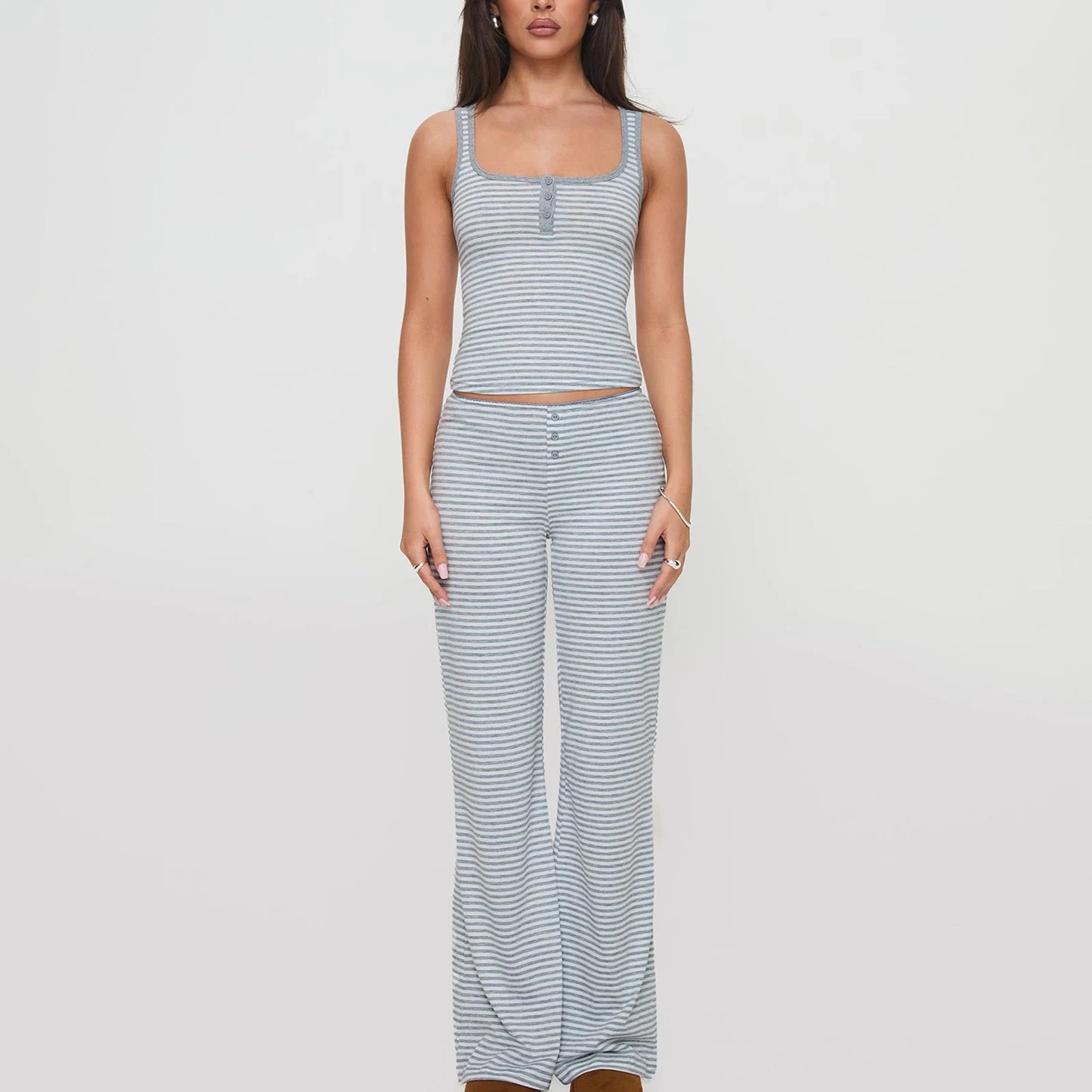 Low Waist Pants Crop Tank Top