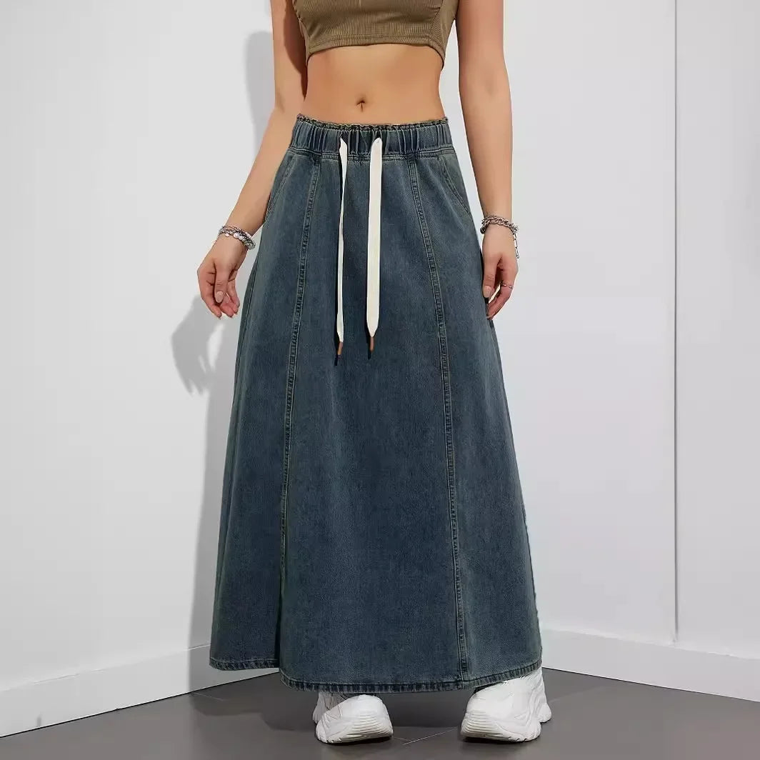 Denim  Maxi long jean Skirt