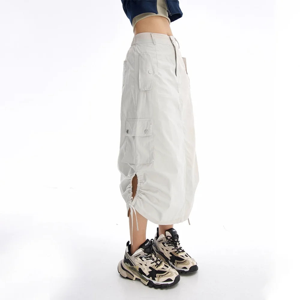 Cargo Straight Long Skirt