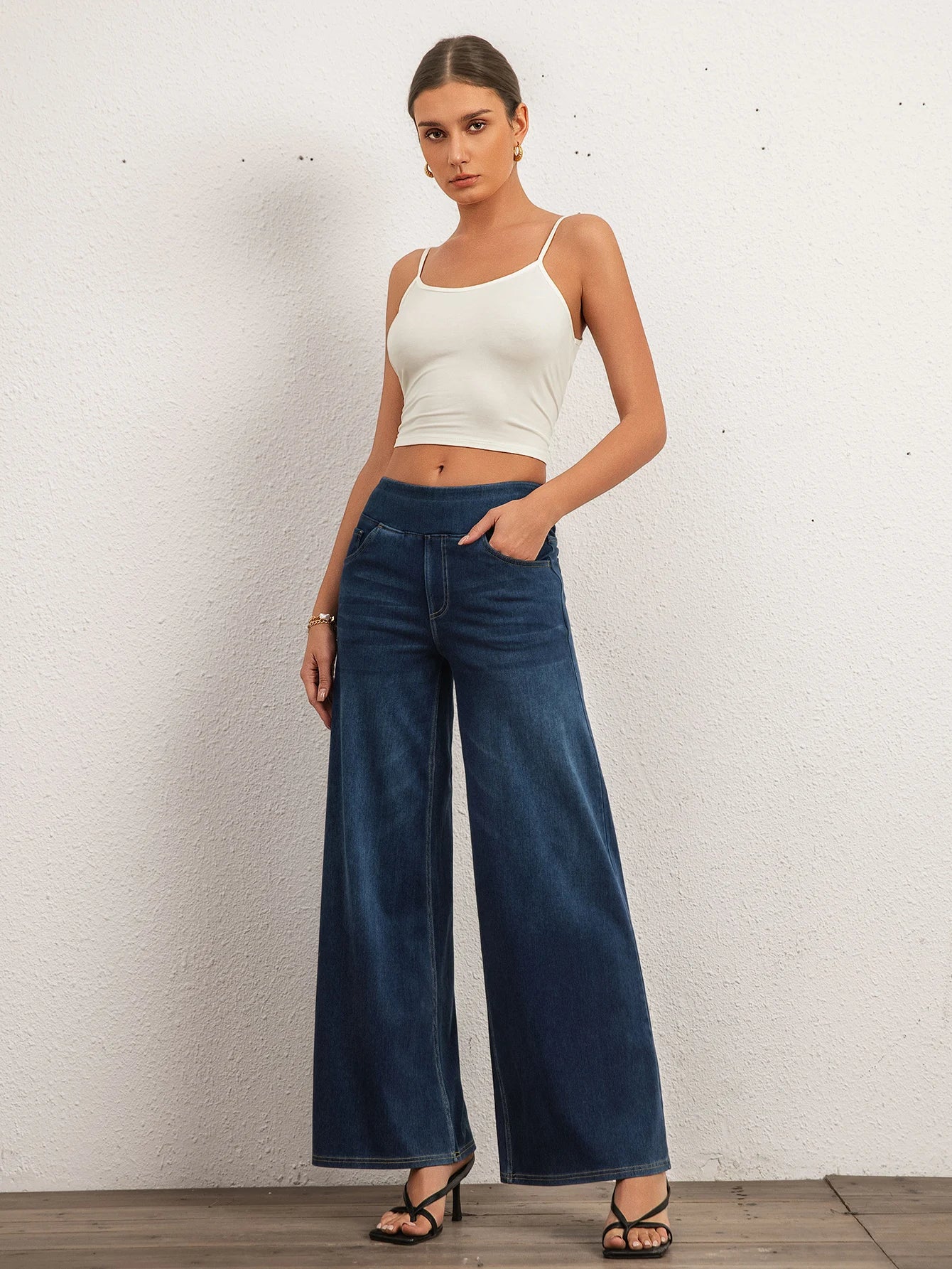 Wide Leg Denim Jeans