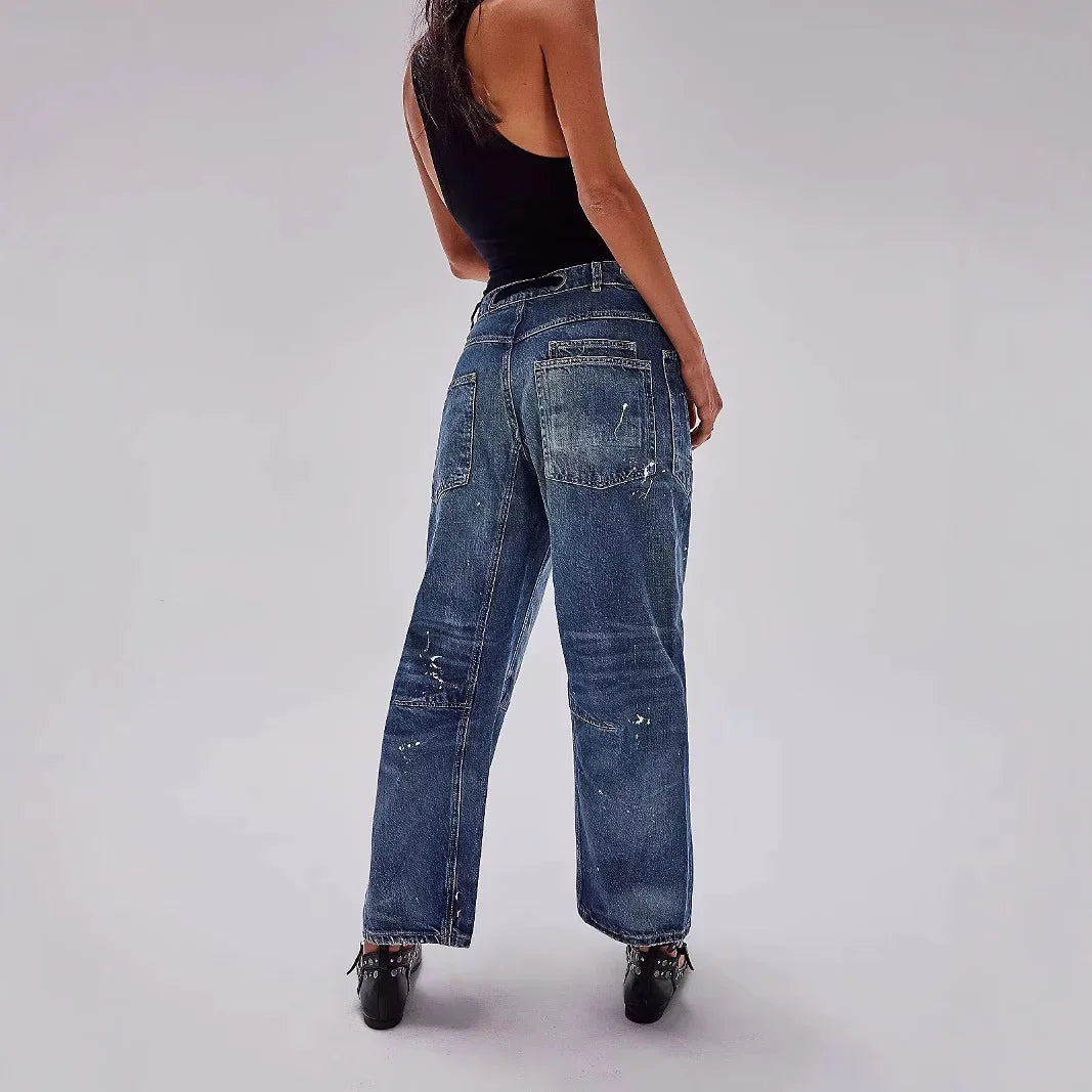 Drawstring Leg Denim jeans