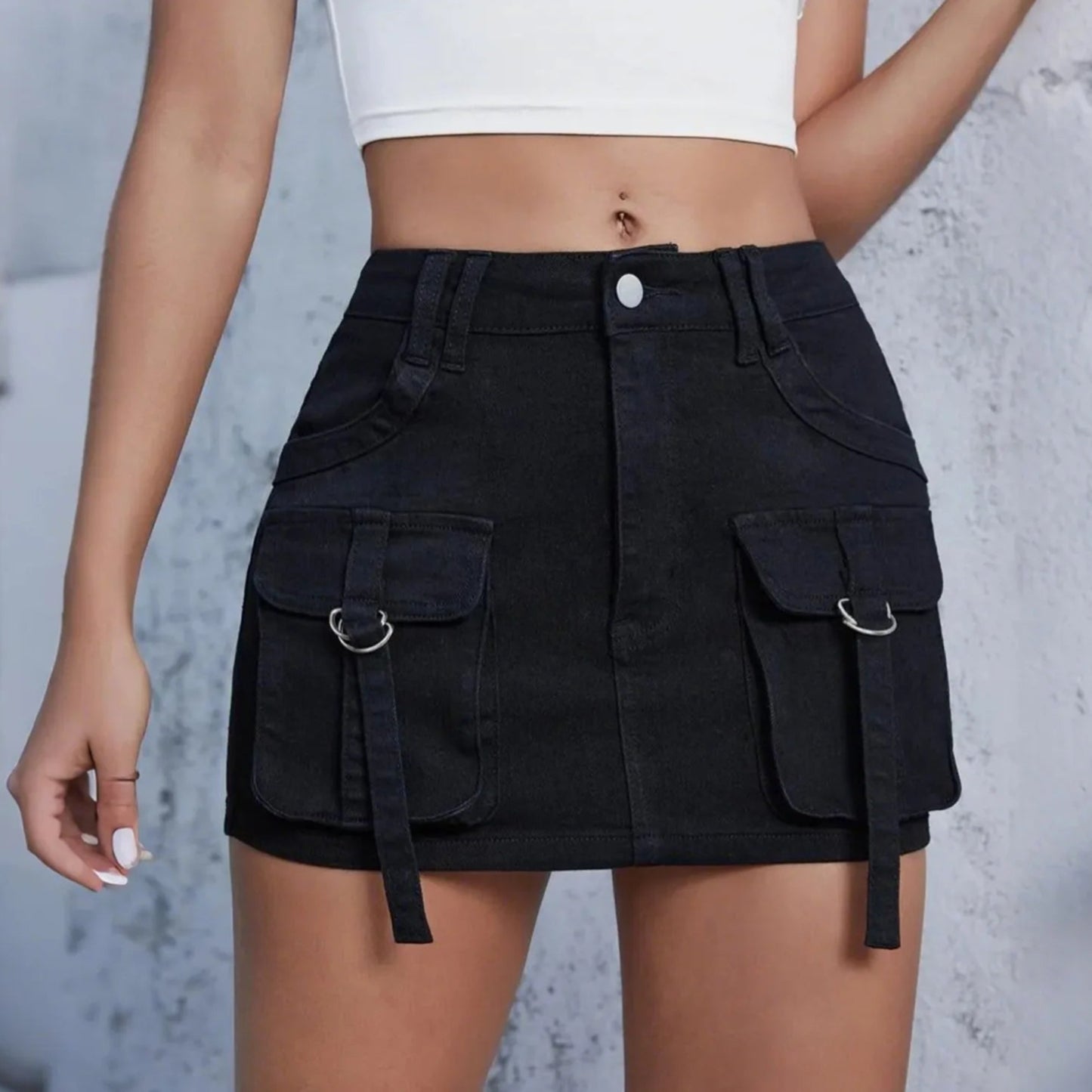 Denim Stretch Skirt