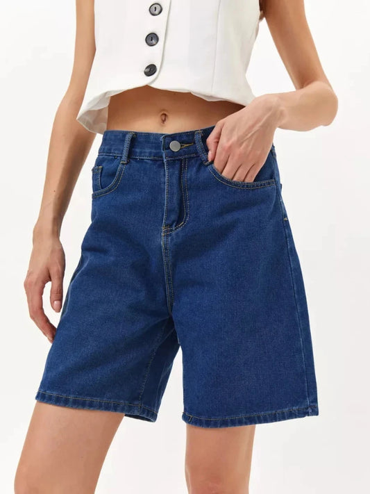 High Waist Denim Shorts
