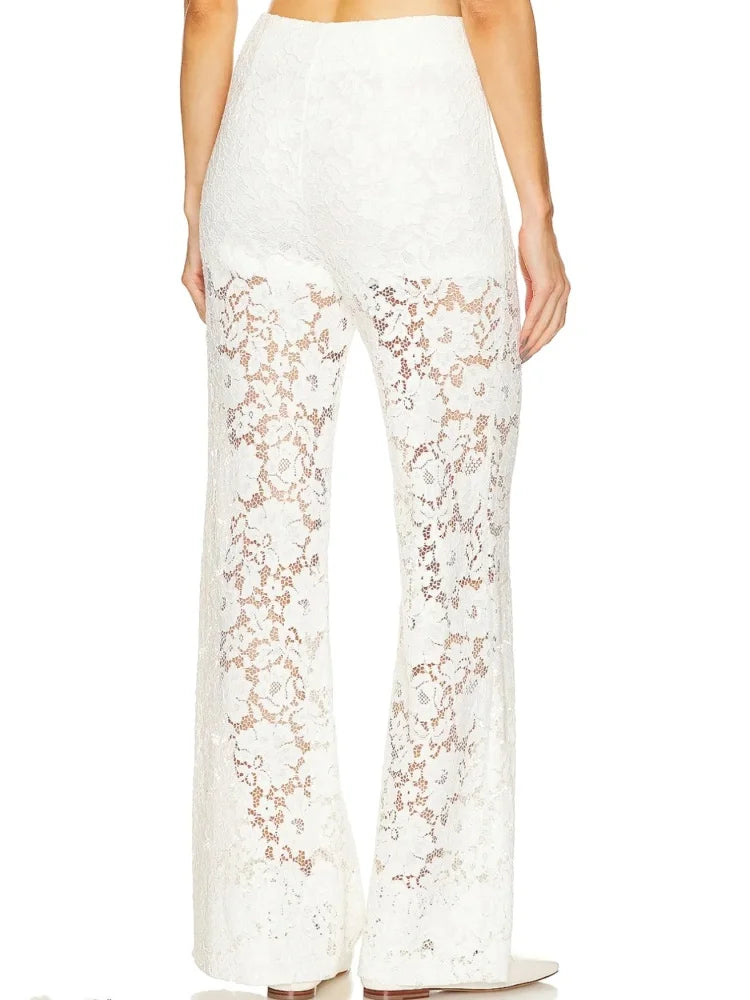Lace Flare See Through pants