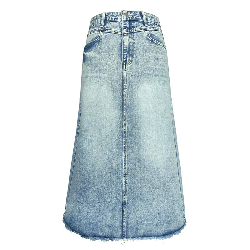 Long Denim jeans Skirt