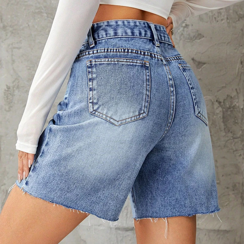 High Waist Denim Shorts