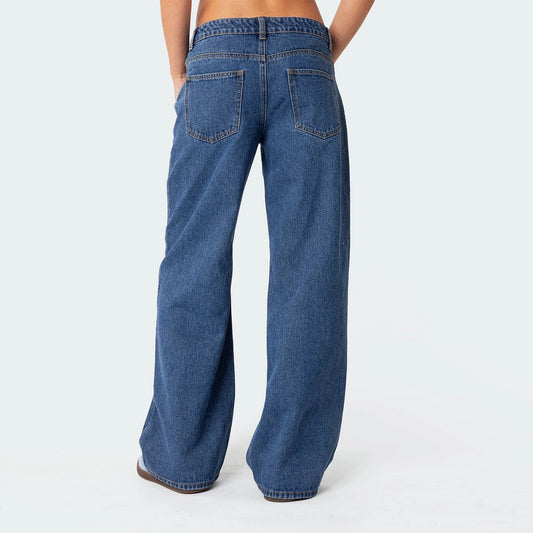 Boyfriend Wide Leg Denim Jeans