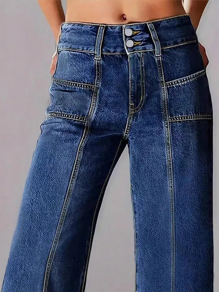 Wide Leg  Denim Jeans