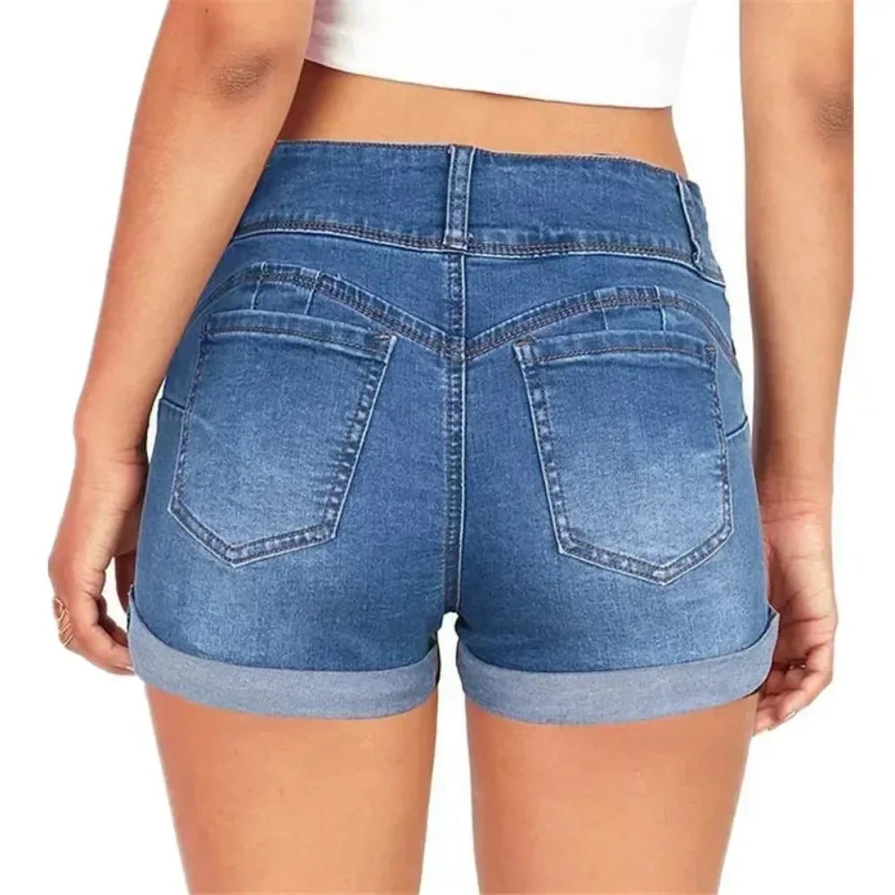 Denim Stretch  Shorts