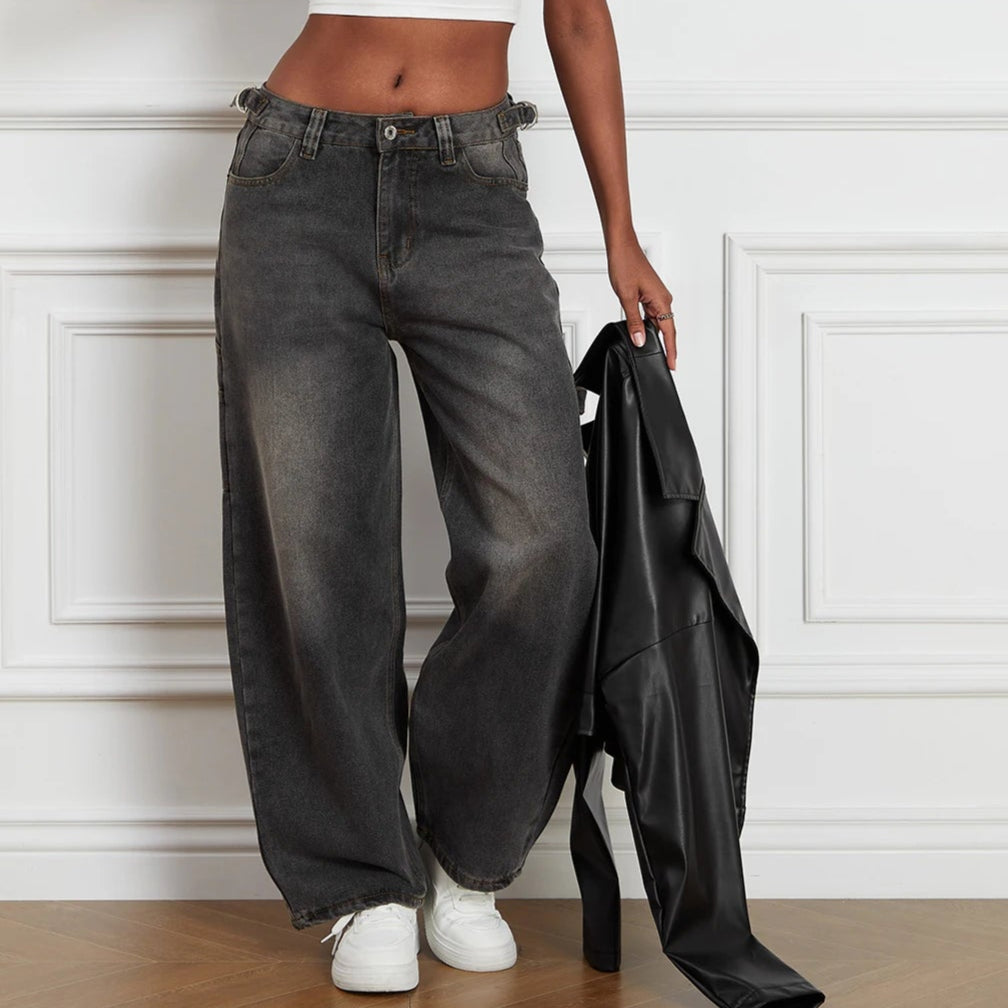 Wide Leg Denim Pants