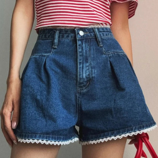 High Waist Denim Shorts
