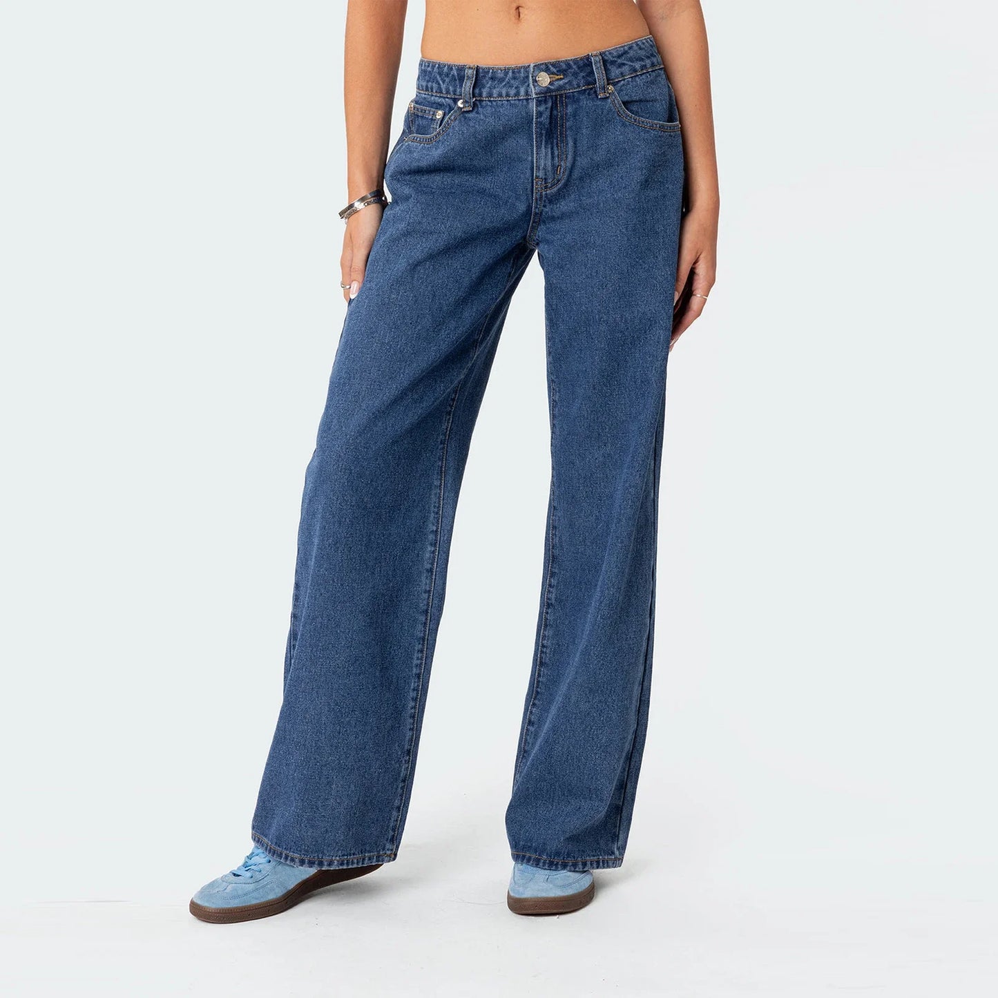 Boyfriend Wide Leg Denim Jeans