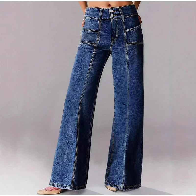 Wide Leg  Denim Jeans