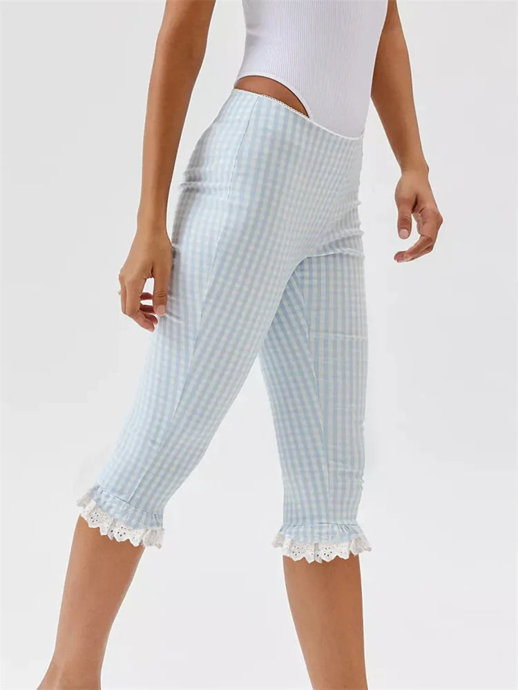 Plaid Capri Pants
