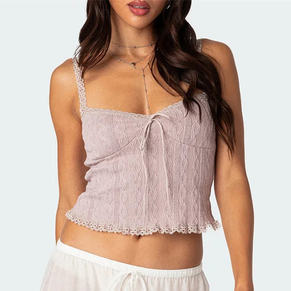 Lace Trim Tank Top