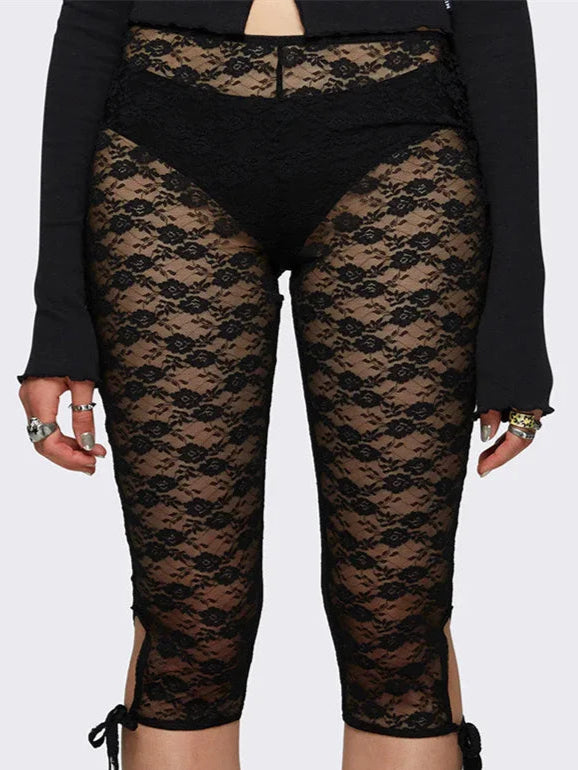 See-Through Lace shorts