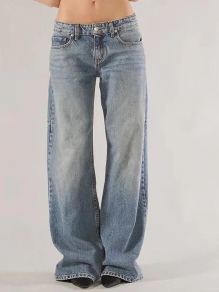 Low Rise Wide Leg Denim jeans