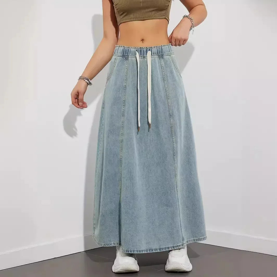 Denim  Maxi long jean Skirt