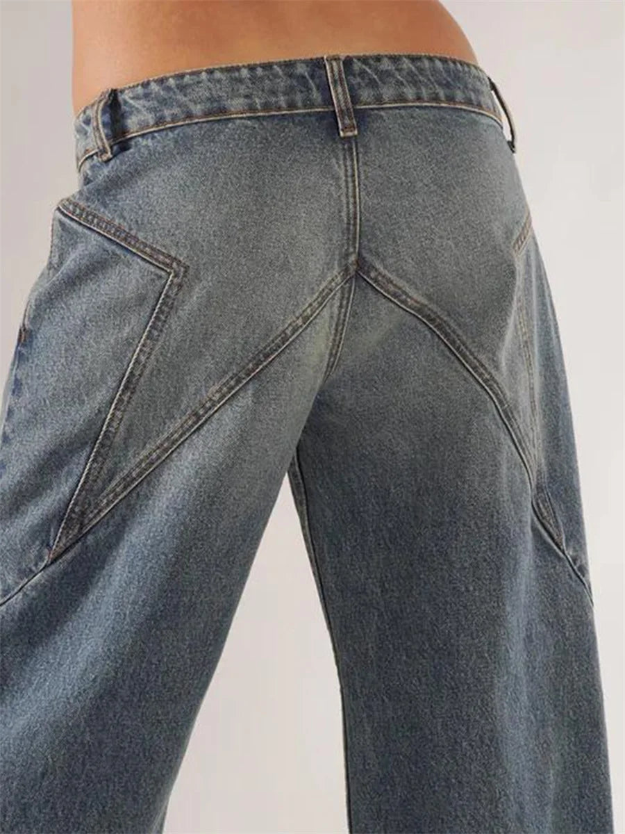 Low Rise Wide Leg Denim jeans