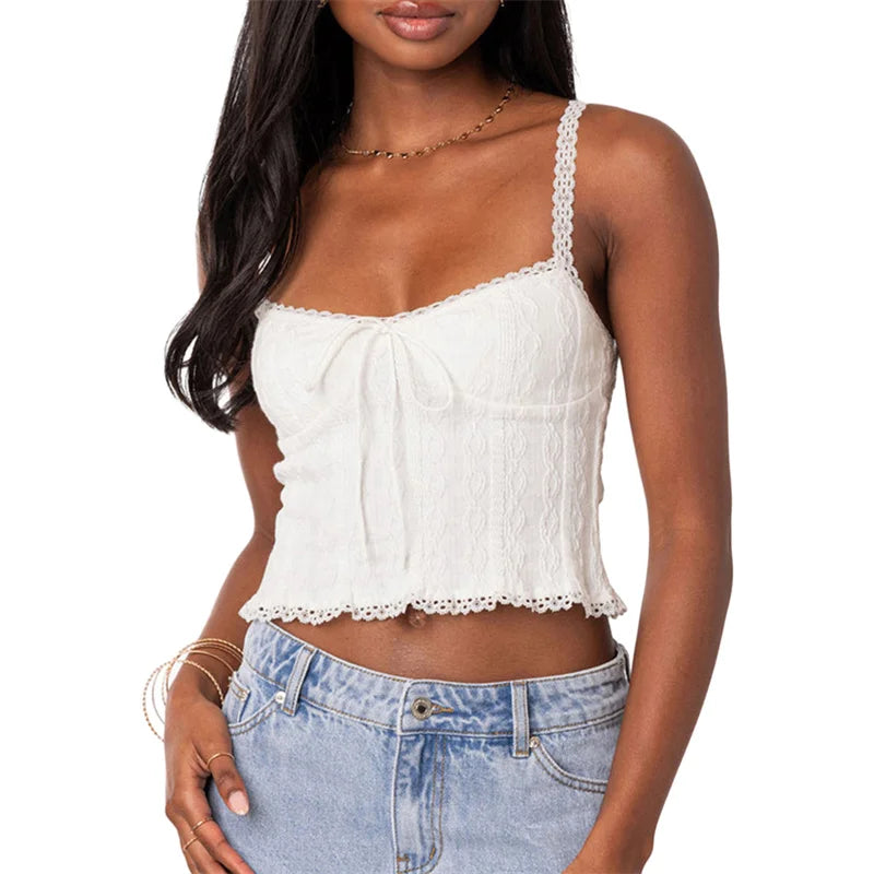Lace Trim Tank Top