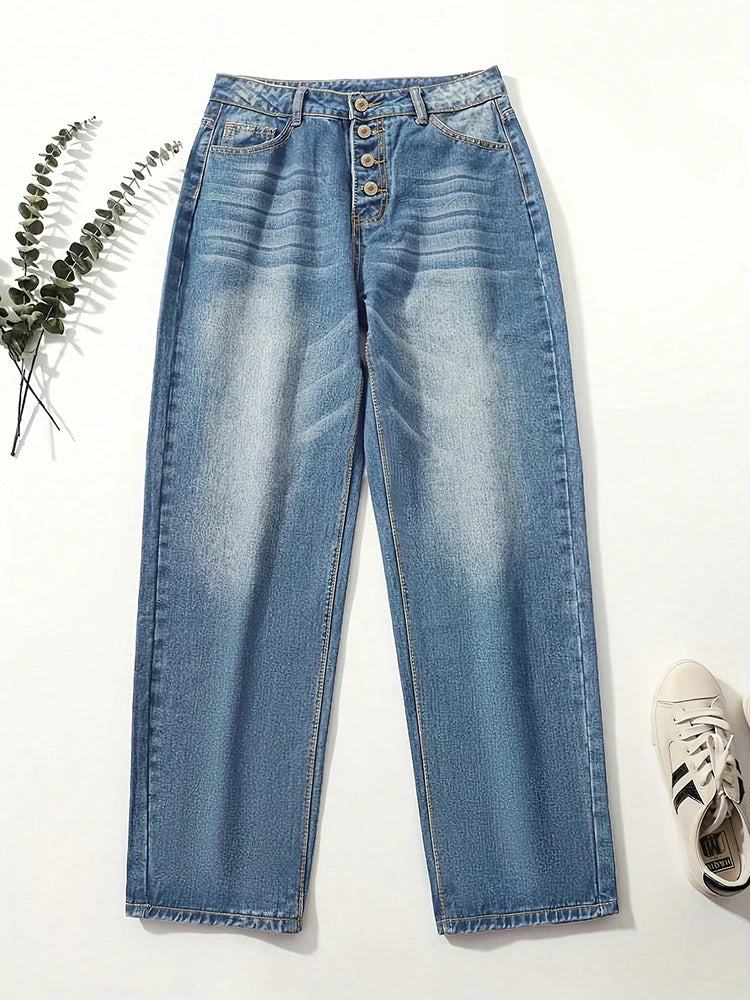 Front Multi Button Denim  jeans