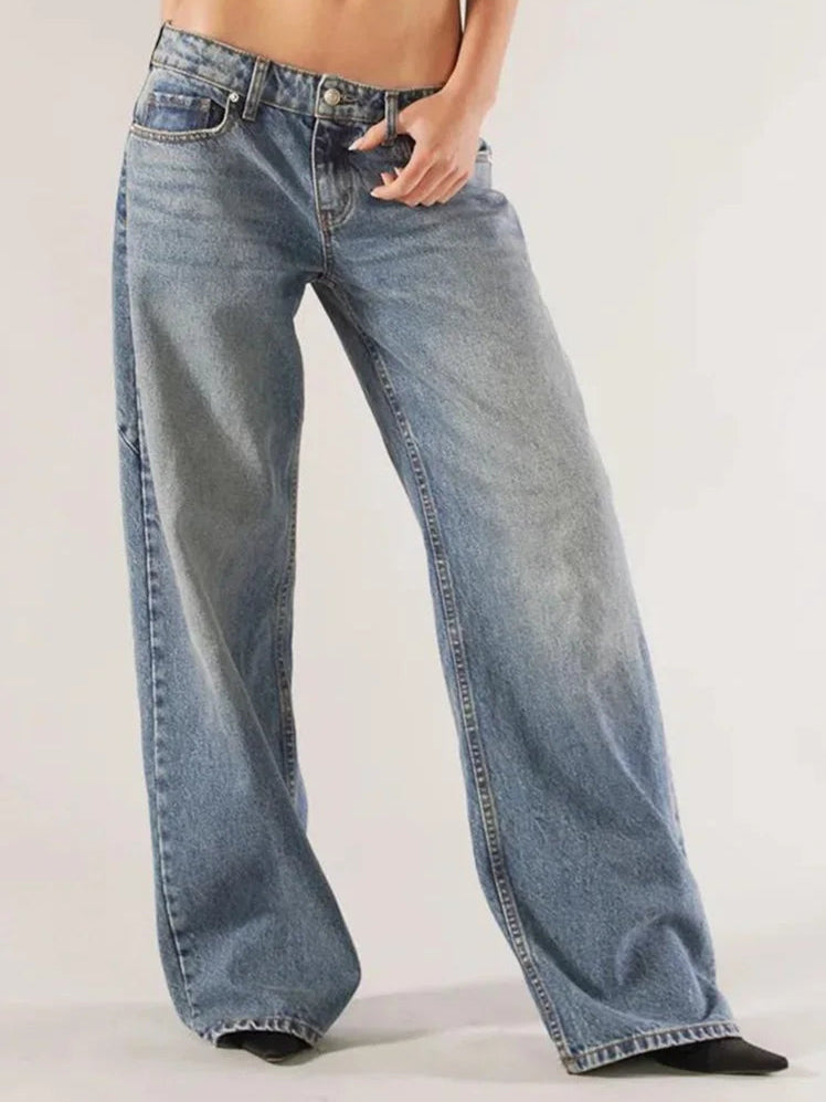 Low Rise Wide Leg Denim jeans