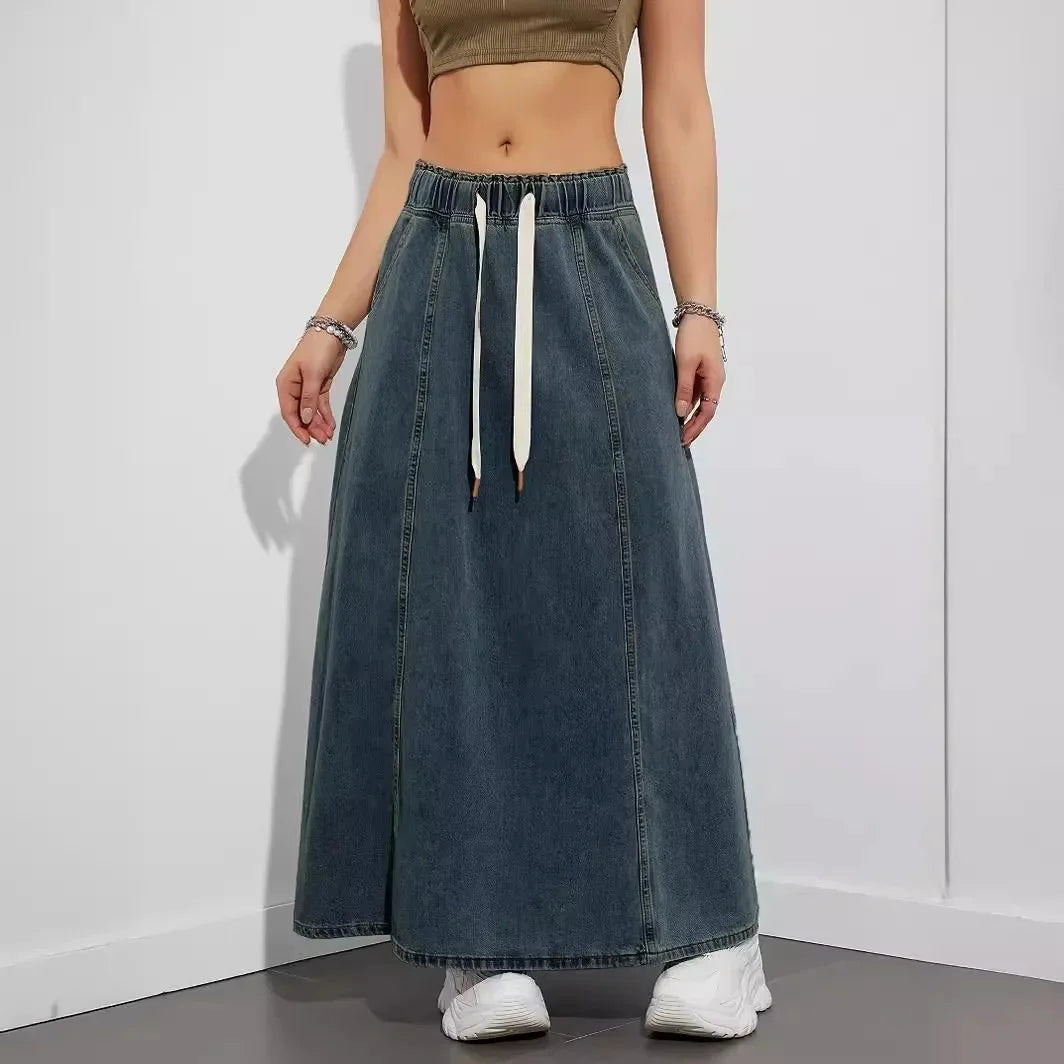 Denim  Maxi long jean Skirt